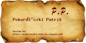 Pokoráczki Patrik névjegykártya
